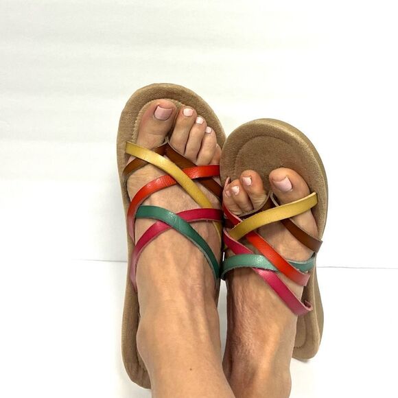 Seychelles multicolored straps comfort sandal size 11 - Picture 2 of 6